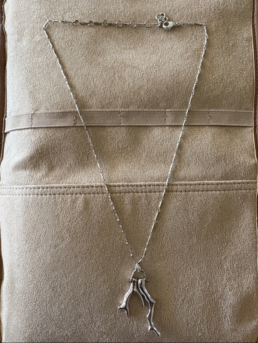Stell & Dot Silver Coral Branch Pendant Necklace - Silver